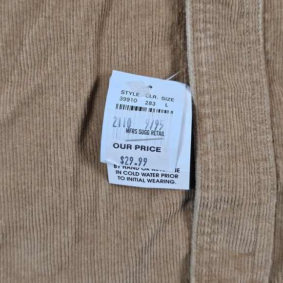 Vintage CHAPS Ralph Lauren Mens Corduroy Button Down Shirt L Long Sleeve Pocket - Picture 5 of 8